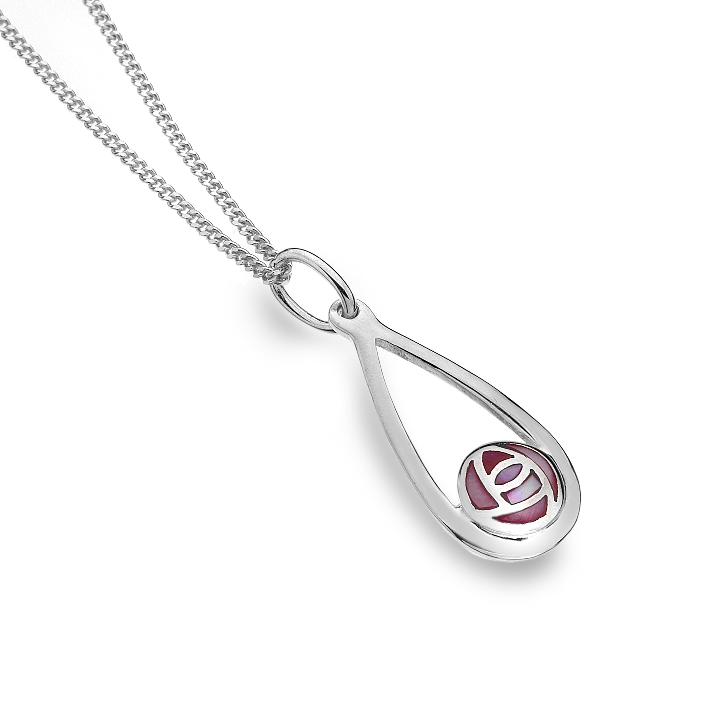 Mother of Pearl Rose Drop Pendant
